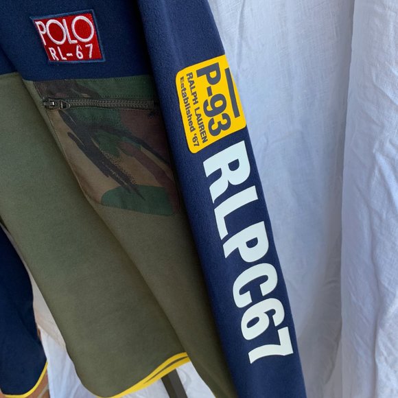 Polo Ralph Lauren RL-67 Pullover Fleece Sweater Mock Neck 1/2 Snap - Picture 4 of 10